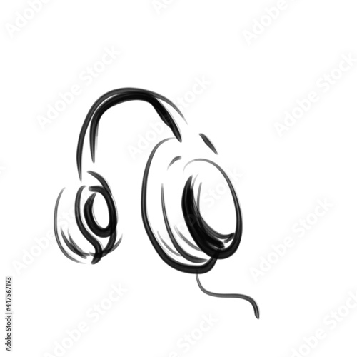 headphones isolated on white background