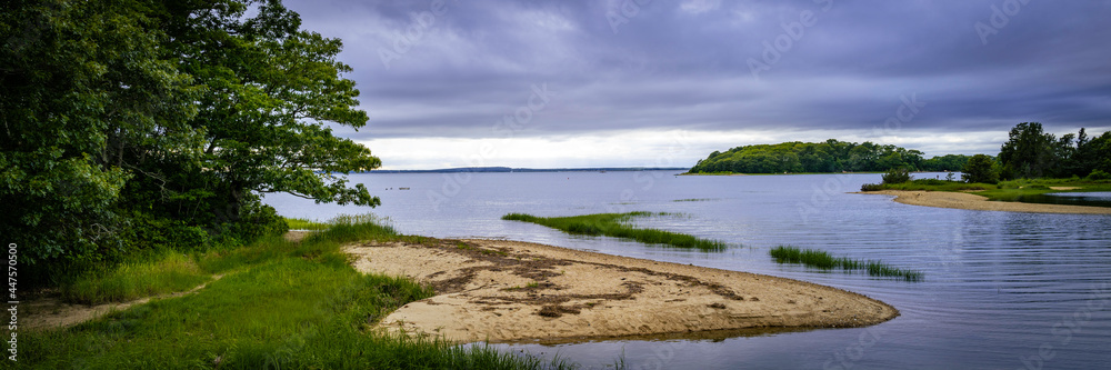 Seascape over Monk Park beach and Islands under dramatic clouds on Cape Cod Seascape over Monk Park beach and Islands under dramatic clouds on Cape Cod
