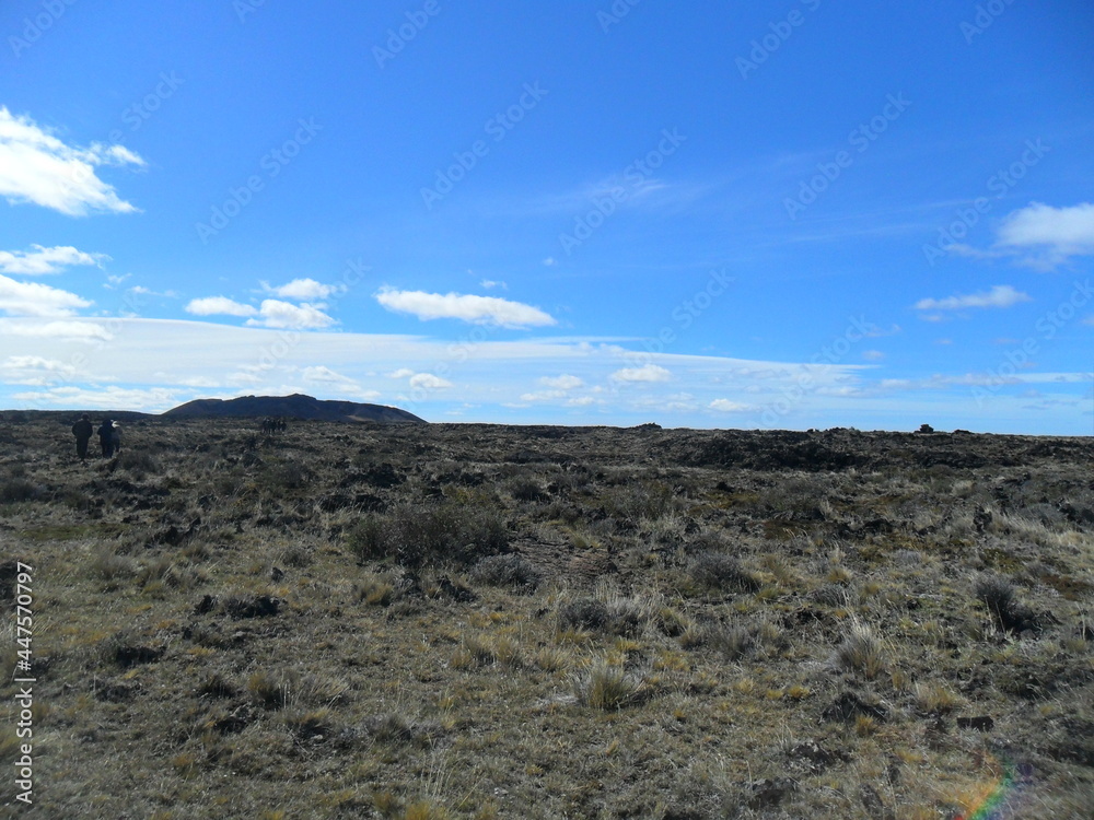 landscape with blue sky