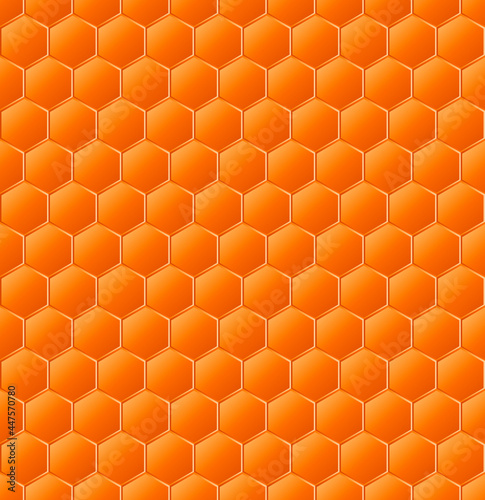 Orange honeycomb mosaic. Vector illustration. 