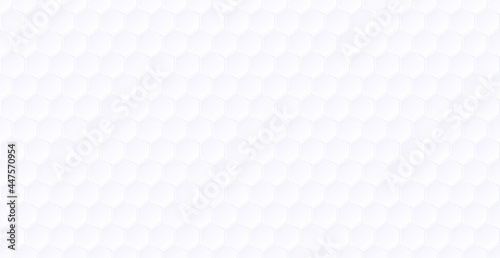 White honeycomb mosaic. Vector illustration. 