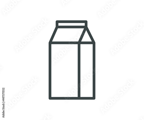 milk carton box line icon for website, app, user interface. 