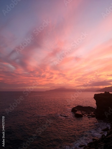 sunset over the sea