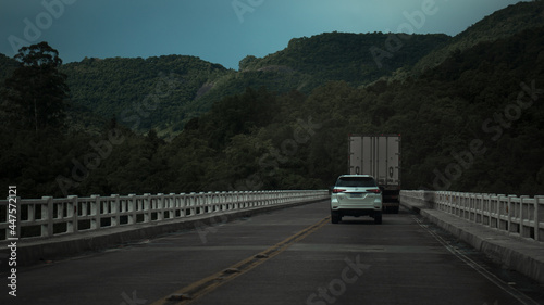 truck on the road