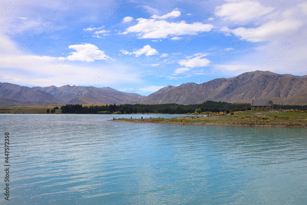 View of Lake Tekapo, South Island of New Zealand
