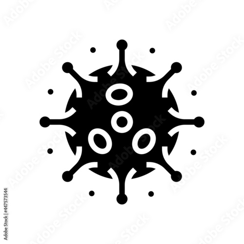 antibodies attacking virus glyph icon vector. antibodies attacking virus sign. isolated contour symbol black illustration