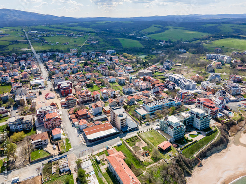 Fototapeta Naklejka Na Ścianę i Meble -  Aerial view of village of Lozenets, Bulgaria