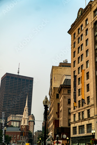 Beacon Hill District of Boston, MA as seen from Boston Commons