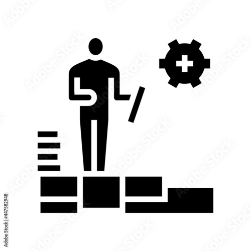 master tiler glyph icon vector. master tiler sign. isolated contour symbol black illustration