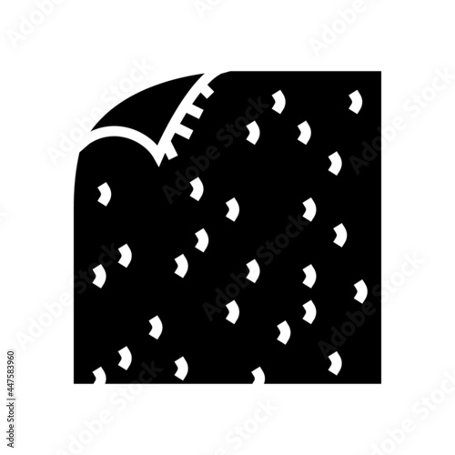 carpet covering glyph icon vector. carpet covering sign. isolated contour symbol black illustration