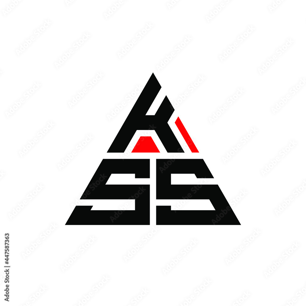 KSS triangle letter logo design with triangle shape. KSS triangle logo ...