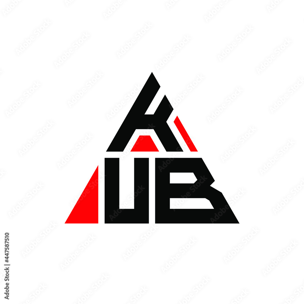 KUB triangle letter logo design with triangle shape. KUB triangle logo ...