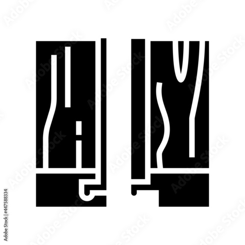 modular floor puzzle glyph icon vector. modular floor puzzle sign. isolated contour symbol black illustration