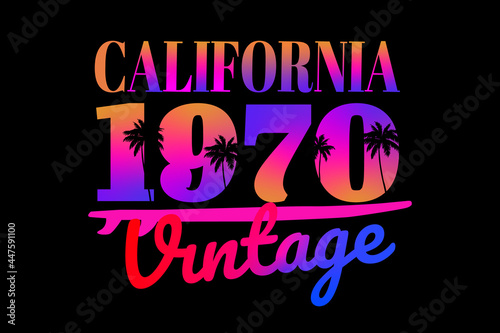 typography california vintage gradient retro