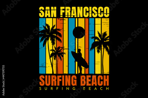 san francisco surf beach retro style beautiful