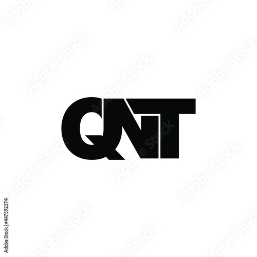 QNT letter monogram logo design vector photo