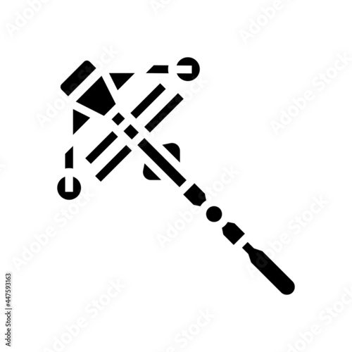 hunting crossbow glyph icon vector. hunting crossbow sign. isolated contour symbol black illustration