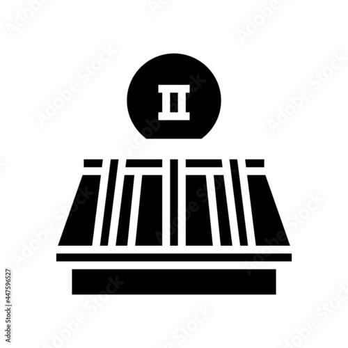 second stage of roof replacement glyph icon vector. second stage of roof replacement sign. isolated contour symbol black illustration