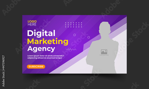 Thumbnail design Editable  for any 
social media thumbnail videos and web banner workshop business vector template cover