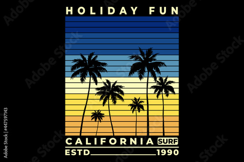 T-shirt holiday fun california surfing beautiful sunset
