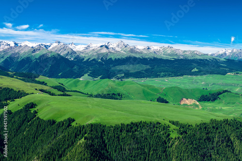 The beautiful landscape of Kalajun grassland of Yili of Xinjiang, China.