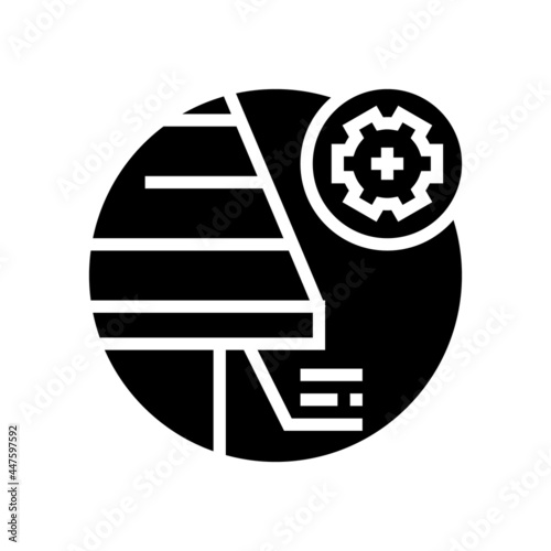 soffit roof glyph icon vector. soffit roof sign. isolated contour symbol black illustration