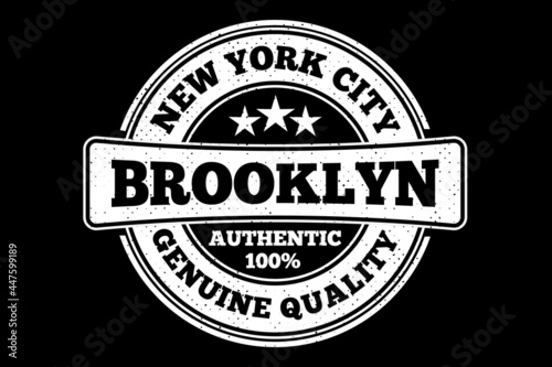 T-shirt typography brooklyn new york quality vintage style