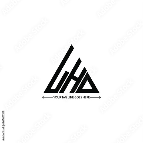 LHD letter logo creative design. LHD unique design
 photo