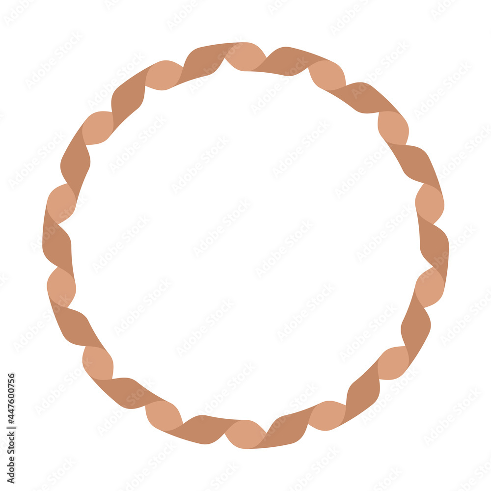 Obraz premium 銅色のリボンでできた特別感のあるフレーム・背景素材:ブロンズ・銅メダル・3位・No.3のイメージ