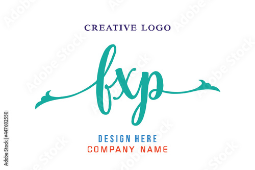 FXP lettering logo is simple, easy to understand and authoritative photo