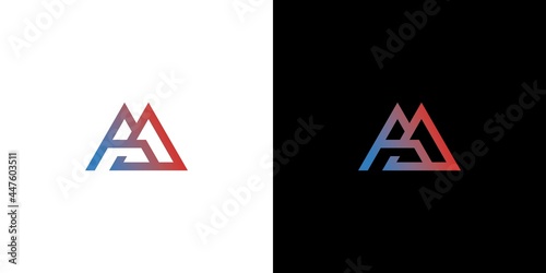 Modern and professional letter AA initials logo