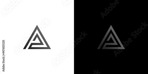 Modern and professional letter AP initials logo