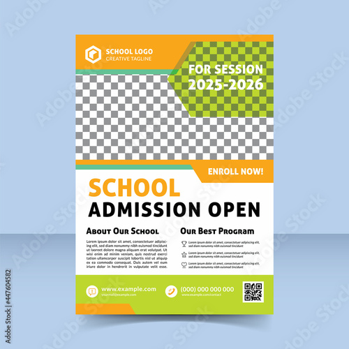 Flyer_060school admission open colorful flyer template design