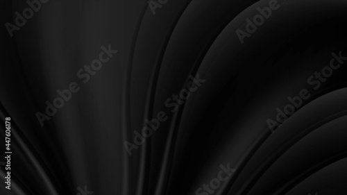 Black liquid flowing waves abstract background
