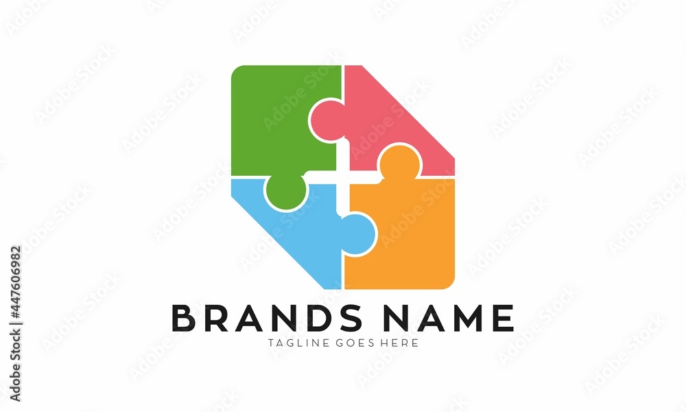 Puzzle logo design Puzzle logo design