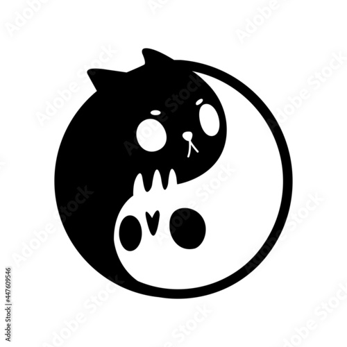 cat and skull symbol vector