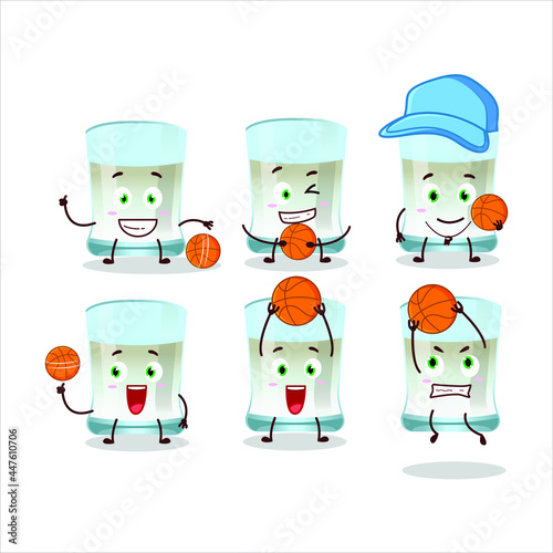 Talented tuica cartoon character as a basketball athlete. Vector illustration photo