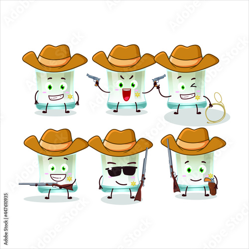 Cool cowboy tuica cartoon character with a cute hat. Vector illustration
