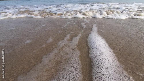 wave run into the beach