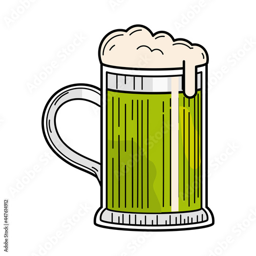 green beer mug