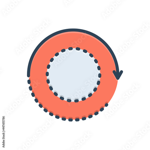 Color illustration icon for refresh 