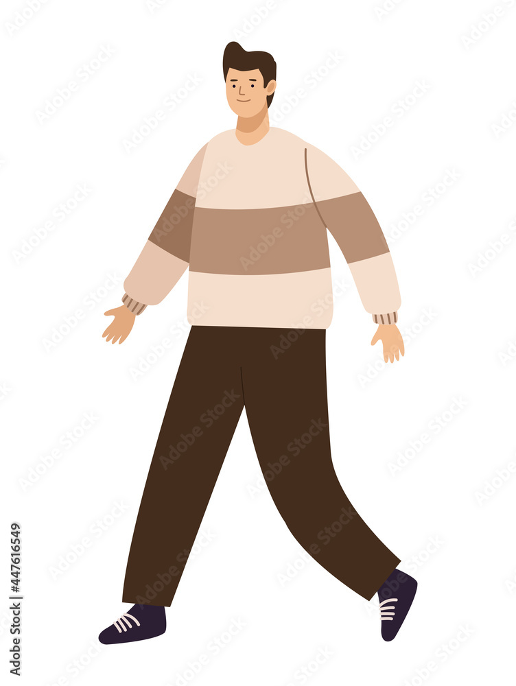 young man walking