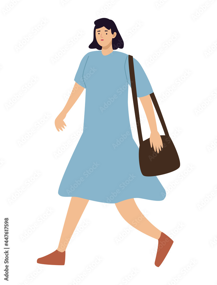 elegant woman walking