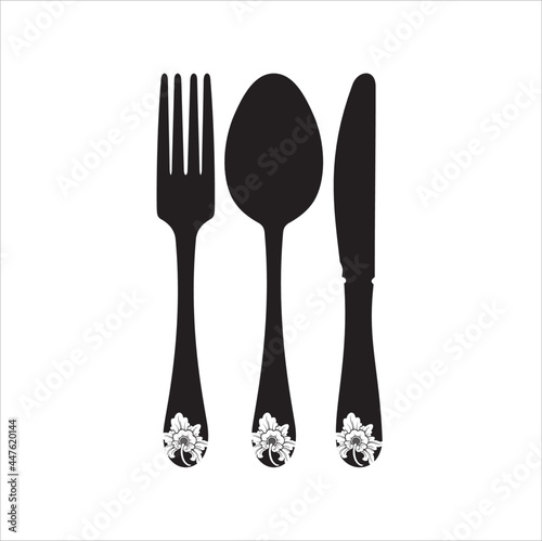 spoon fork logo for restaurnt and culinary business