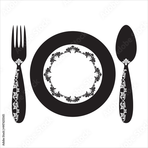 spoon fork logo for restaurnt and culinary business