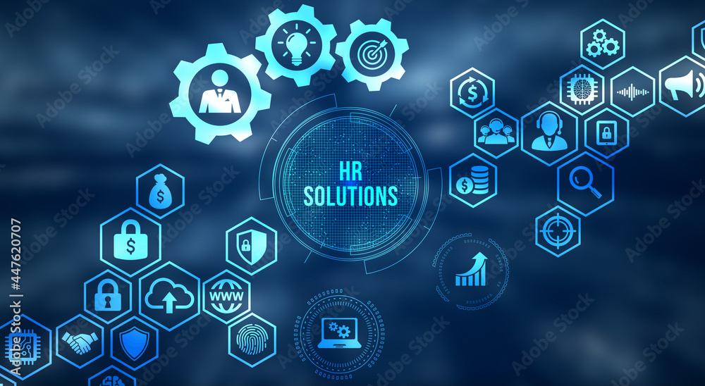 Internet, business, Technology and network concept. Hr Solutions.