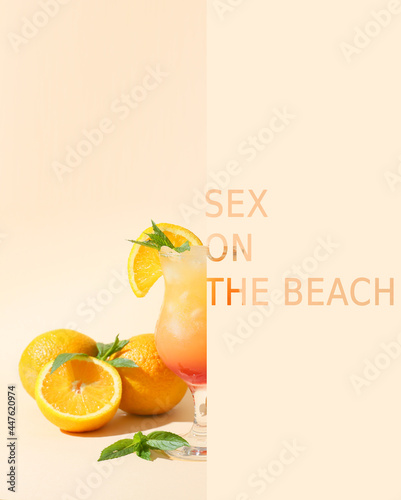 Glass of tasty Sex on the B...