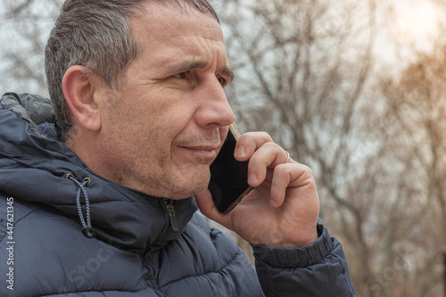 person talking on the phone