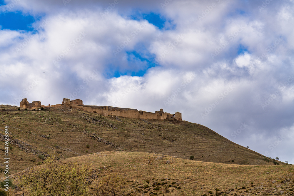 Alcazaba de Reina, Moorish fortress over village of Reina, Badajoz, Spain