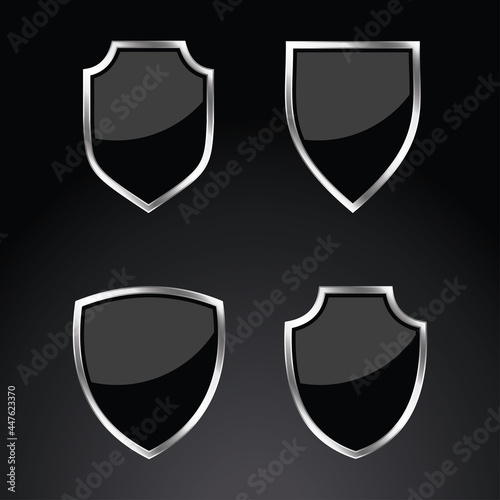 Shield icons mega collection Protect shield vector set of shields Protection shields vector illustration